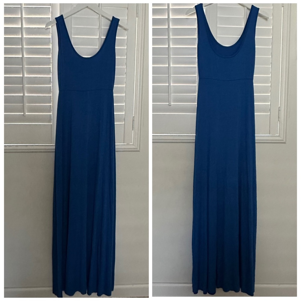 Rachel Pally Maternity Esther Dress Delta Blue M Maxi Modal
